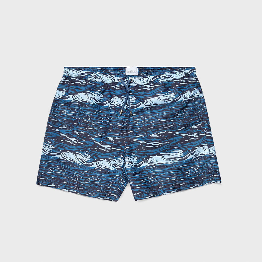 Printed Drawstring Swim Shorts