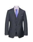 Dark Grey Twill Three Piece Suit