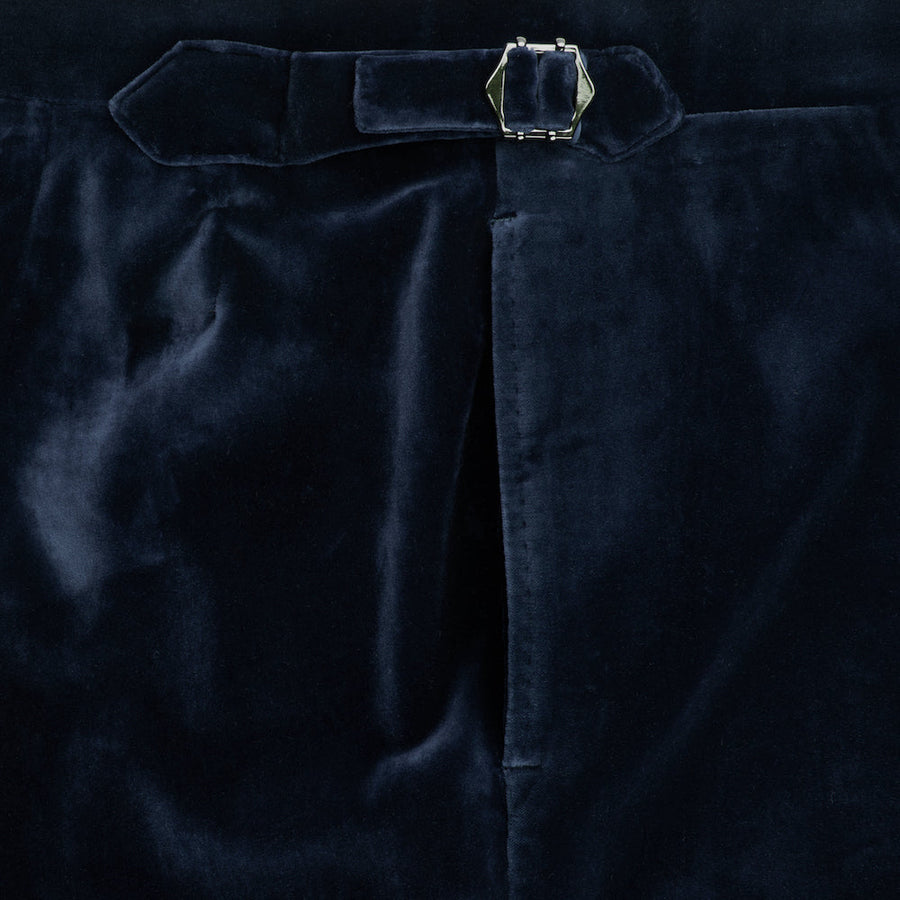 Dark Navy Velvet Trousers