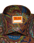 Multicolour Paisley Print Silk Shirt