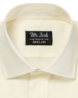 Cream Poplin Cocktail Cuff Shirt