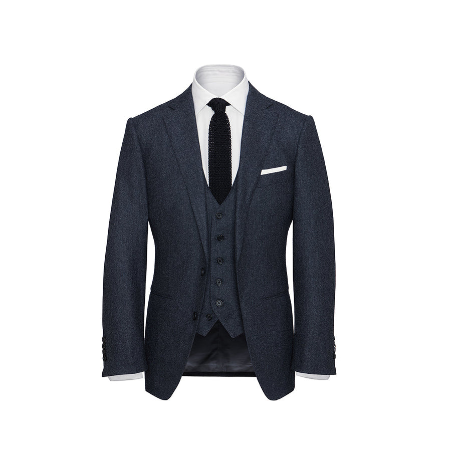 Three-Piece Charcoal Flannel Suit