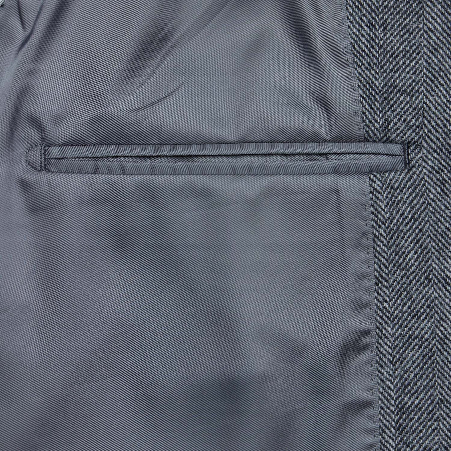Grey Herringbone Topcoat
