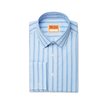 Blue-on-Blue Striped Shirt