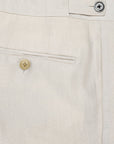 Two-Piece Cream Linen Suit