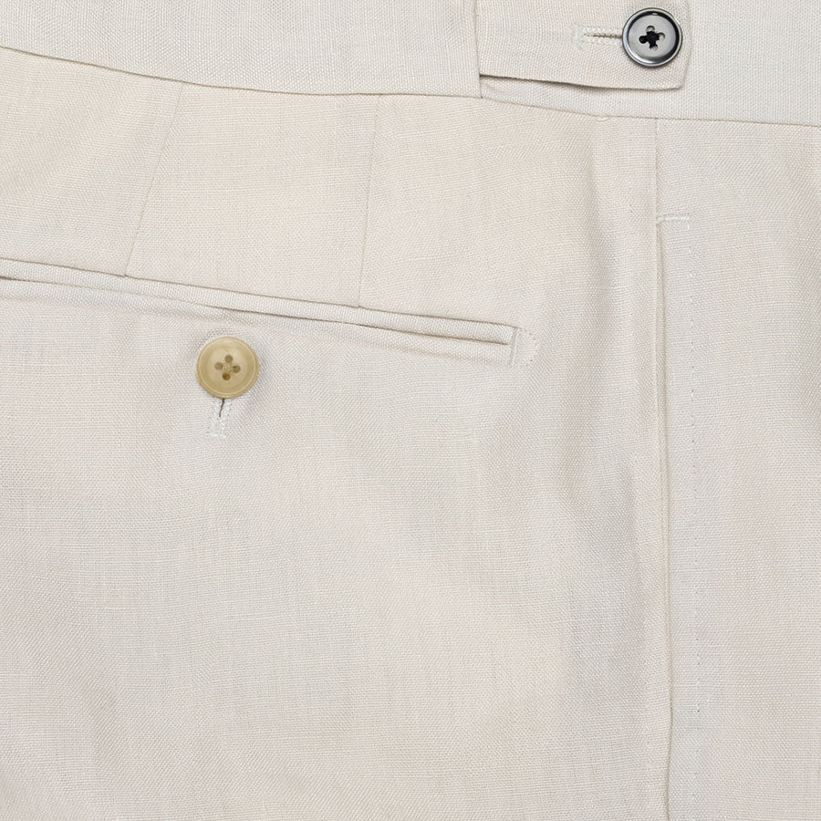 Two-Piece Cream Linen Suit