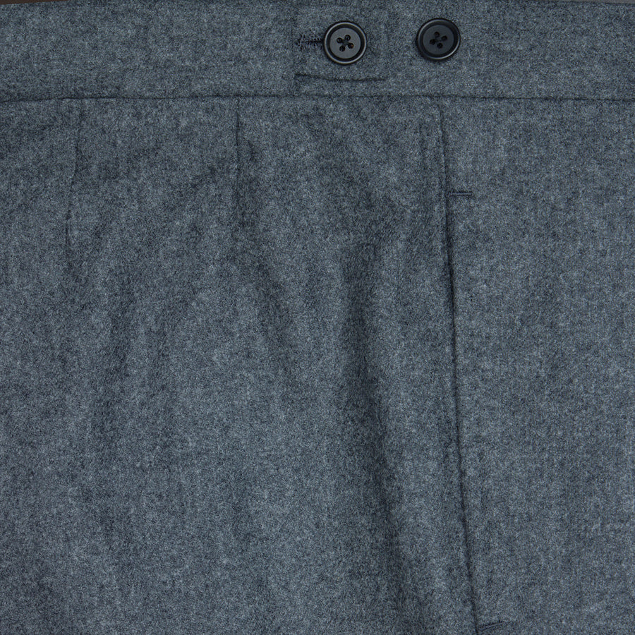 Mid Grey Flannel Trousers