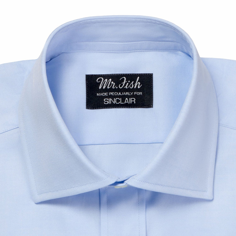 Blue Fine Twill Cocktail Cuff Shirt