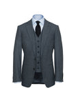 Three-Piece Mid Grey Flannel Suit