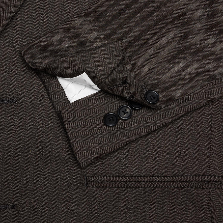 Two-Piece Brown Shadow Stripe Suit