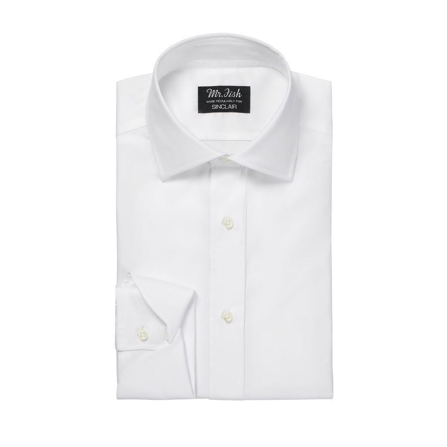 White Fine Twill Cocktail Cuff Shirt