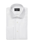 White Fine Twill Double Cuff Shirt