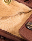 Fur-Lined Deerskin Leather Gloves