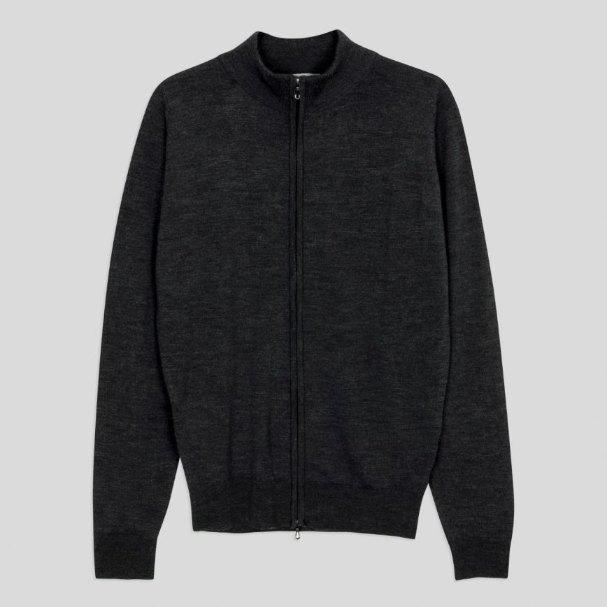 Claygate Merino Wool Zip Cardigan