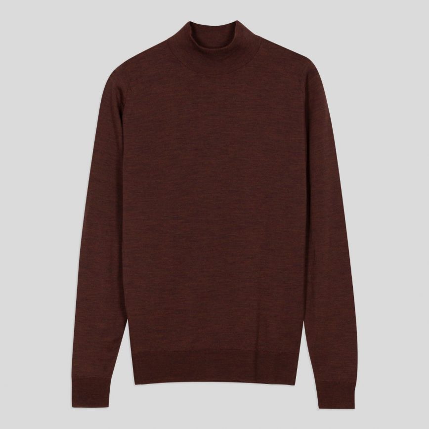 Harcourt Merino Wool Mock Turtle Neck
