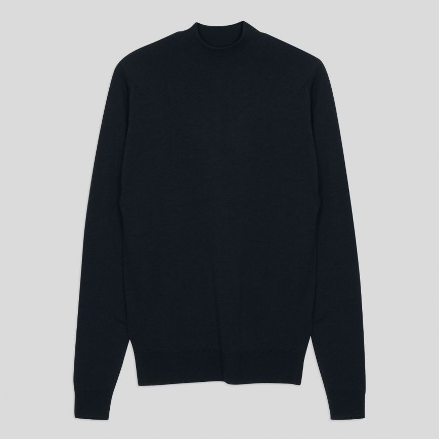 Harcourt Merino Wool Mock Turtle Neck