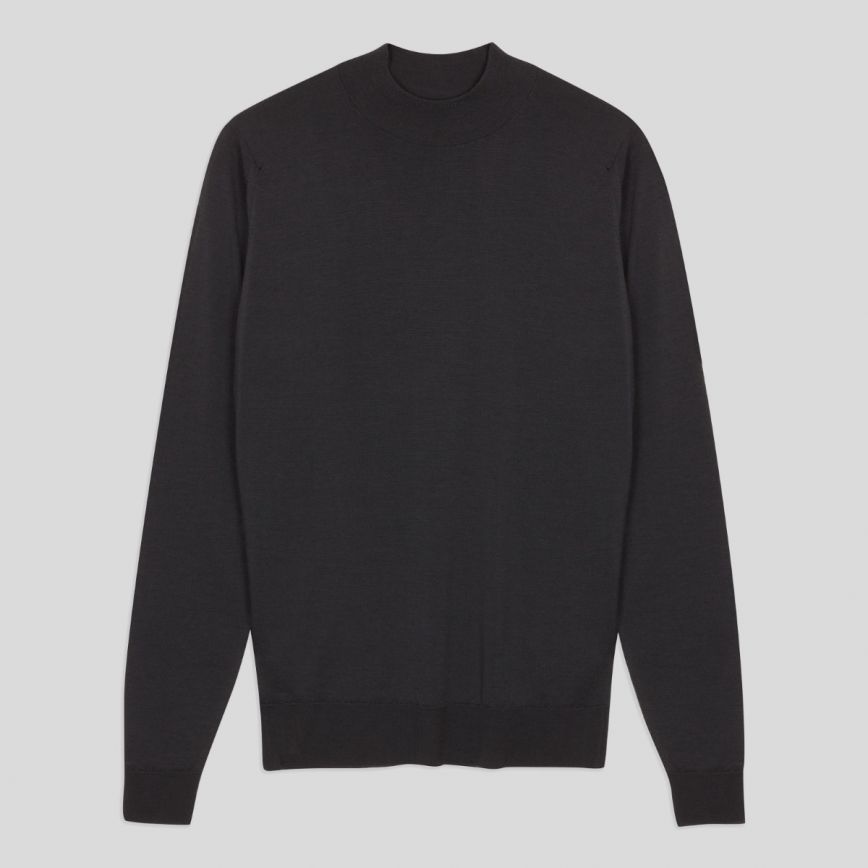 Harcourt Merino Wool Mock Turtle Neck